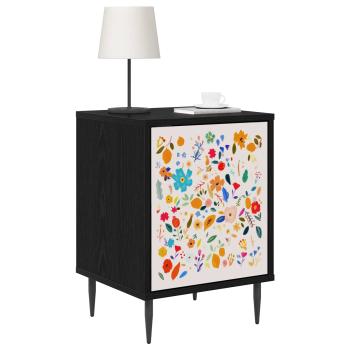 Nachttisch MAINZ 2 stk. Schwarz Eichen-Optik 36 x 33 x 51 cm
