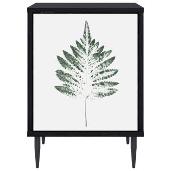 Nachttisch HANAU Schwarz Eichen-Optik 36 x 33 x 51 cm