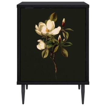 Nachttisch BREMEN Schwarz Eichen-Optik 36 x 33 x 51 cm