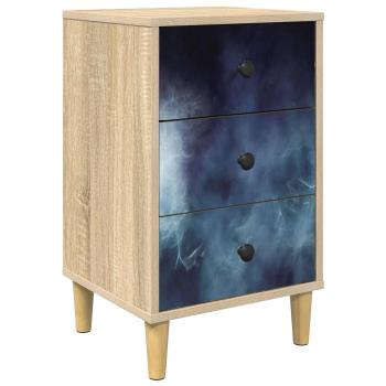 Nachttisch RAALTE Sonoma-Eiche 36 x 33 x 60 cm Holzwerkstoff