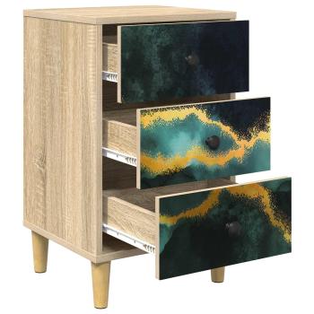 Nachttisch WIJHE Sonoma-Eiche 36 x 33 x 60 cm Holzwerkstoff