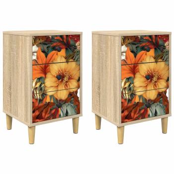 Nachttisch GENNEP 2 stk. Sonoma-Eiche 36 x 33 x 60 cm