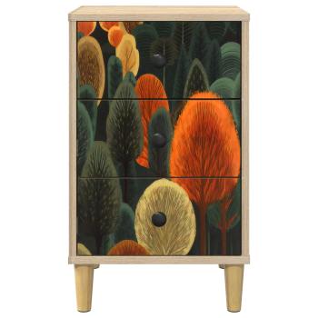 Nachttisch ZAANDAM Sonoma-Eiche 36 x 33 x 60 cm Holzwerkstoff