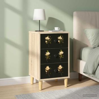 ARDEBO.de - Nachttisch BREMEN 2 stk. Sonoma-Eiche 36 x 33 x 60 cm