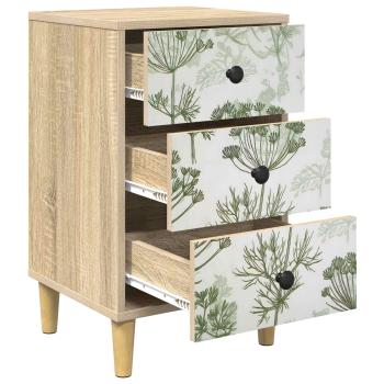 Nachttisch GOTHA Sonoma-Eiche 36 x 33 x 60 cm Holzwerkstoff