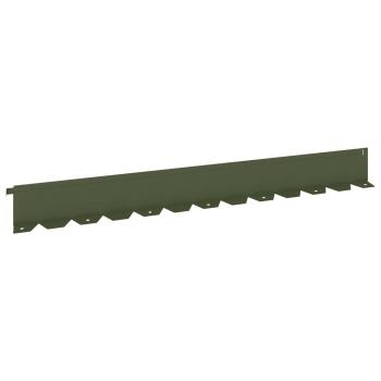 Raseneinfassung 20 stk. 102 x 10 x 4 cm Stahl Olivgrün