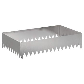 Raseneinfassung 4 stk. 100 x 60 x 20 cm Stahl Silber