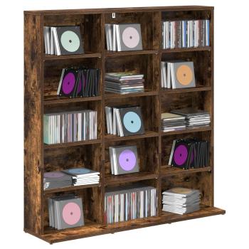 CD Regal Raucheiche 96 x 23,5 x 97,5 cm Holzwerkstoff