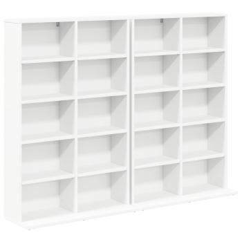CD Regal 2 Stk. Weiß 65 x 23,5 x 97,5 cm Holzwerkstoff