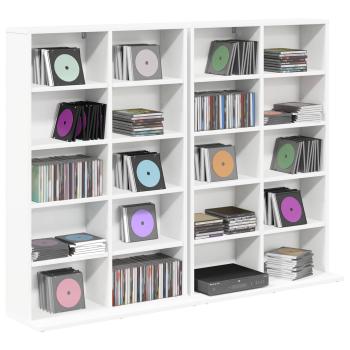 CD Regal 2 Stk. Weiß 65 x 23,5 x 97,5 cm Holzwerkstoff