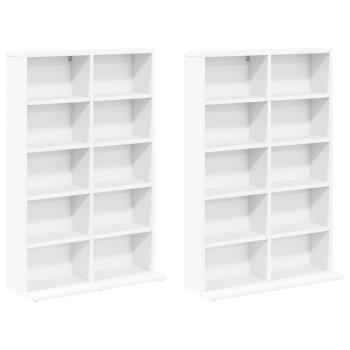 CD Regal 2 Stk. Weiß 65 x 23,5 x 97,5 cm Holzwerkstoff