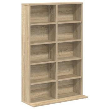 CD Regal 2 Stk. Sonoma-Eiche 65 x 23,5 x 97,5 cm Holzwerkstoff
