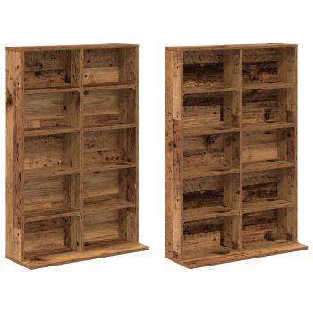 CD Regal 2 Stk. Altholz 65 x 23,5 x 97,5 cm Holzwerkstoff