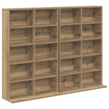 CD Regal 2 Stk. Artisan-Eiche 65 x 23,5 x 97,5 cm Holzwerkstoff