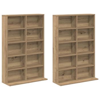 CD Regal 2 Stk. Artisan-Eiche 65 x 23,5 x 97,5 cm Holzwerkstoff