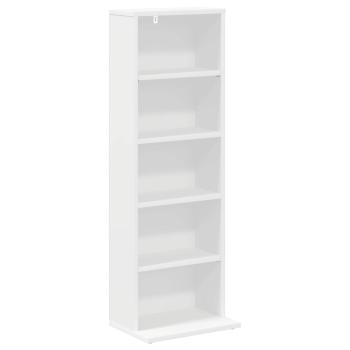 CD Regal Weiß 33 x 23,5 x 97,5 cm Holzwerkstoff