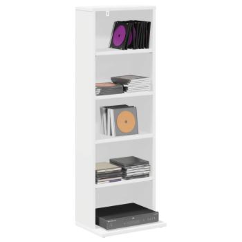 CD Regal Weiß 33 x 23,5 x 97,5 cm Holzwerkstoff