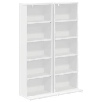 CD Regal 2 Stk. Weiß 33 x 23,5 x 97,5 cm Holzwerkstoff
