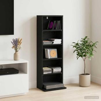 ARDEBO.de - CD Regal Schwarze Eiche 33 x 23,5 x 97,5 cm Holzwerkstoff