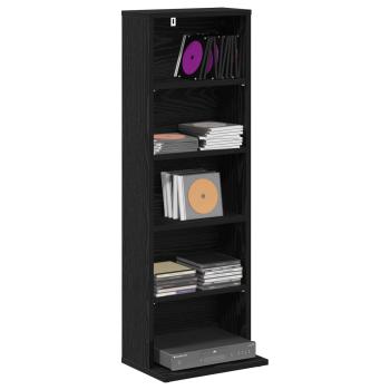 CD Regal Schwarze Eiche 33 x 23,5 x 97,5 cm Holzwerkstoff