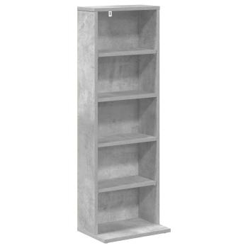 CD Regal Betongrau 33 x 23,5 x 97,5 cm Holzwerkstoff