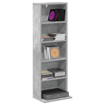 CD Regal Betongrau 33 x 23,5 x 97,5 cm Holzwerkstoff