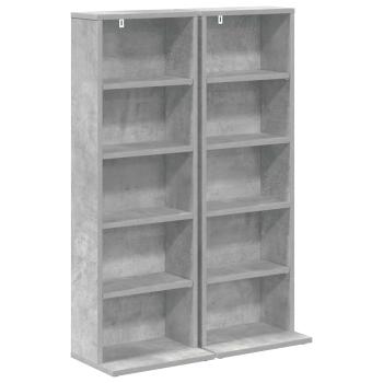 CD Regal 2 Stk. Betongrau 33 x 23,5 x 97,5 cm Holzwerkstoff