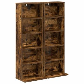 CD Regal 2 Stk. Raucheiche 33 x 23,5 x 97,5 cm Holzwerkstoff
