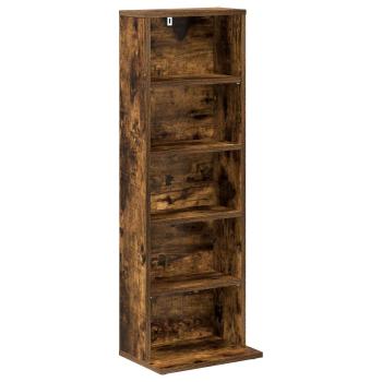 CD Regal 2 Stk. Raucheiche 33 x 23,5 x 97,5 cm Holzwerkstoff
