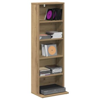 CD Regal Artisan-Eiche 33 x 23,5 x 97,5 cm Holzwerkstoff