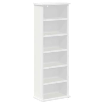 CD Regal Weiß 60 x 17 x 92 cm Holzwerkstoff