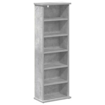 CD Regal 2 Stk. Betongrau 60 x 17 x 92 cm Holzwerkstoff