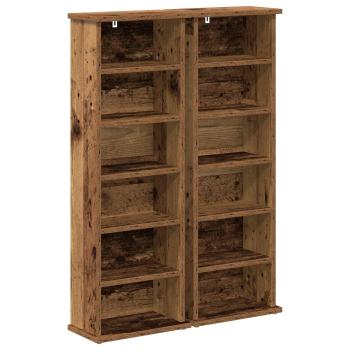 CD Regal 2 Stk. Altholz 60 x 17 x 92 cm Holzwerkstoff