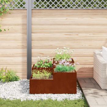 Gartenblumentopf Rostig 80 x 80 x 48 cm Wetterfeststahl