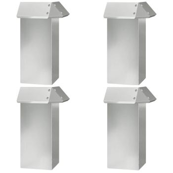 Schneckenzaun 4 stk. 13,5 x 13,5 x 25 cm Verzinkter Stahl