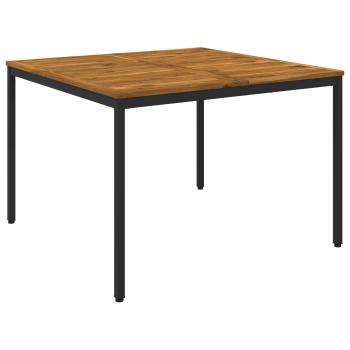 Gartentisch Natürlich und Schwarz 110 x 108,5 x 75 cm