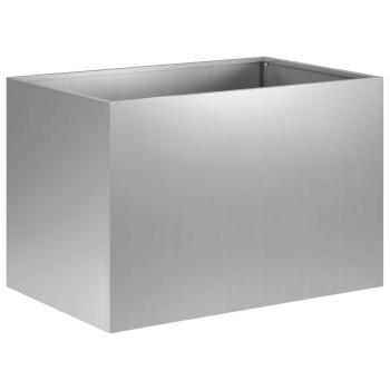 Garten-Pflanzgefäß Silber 50 x 40 x 40 cm Verzinkter Stahl