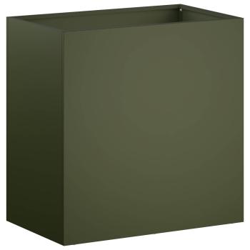 Garten-Pflanzgefäß Olivgrün 50 x 30 x 40 cm Kaltgewalzter Stahl