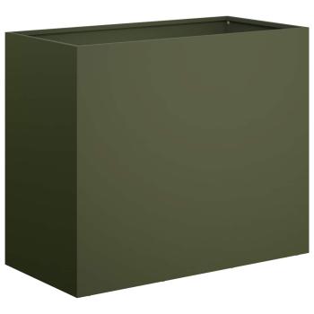 Garten-Pflanzgefäß Olivgrün 60 x 30 x 40 cm Kaltgewalzter Stahl