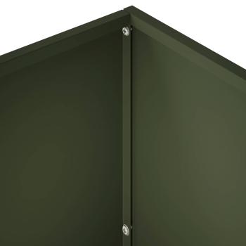 Garten-Pflanzgefäß Olivgrün 60 x 30 x 40 cm Kaltgewalzter Stahl