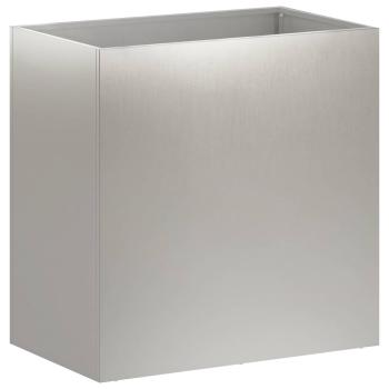 Garten-Pflanzgefäß 2 stk. Silber 50 x 30 x 40 cm Edelstahl
