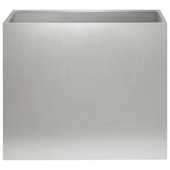 Garten-Pflanzgefäß 2 stk. Silber 60 x 40 x 50 cm Edelstahl
