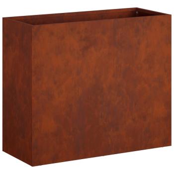 Garten-Pflanzgefäß Rostoptik 50 x 20 x 40 cm Wetterfeststahl