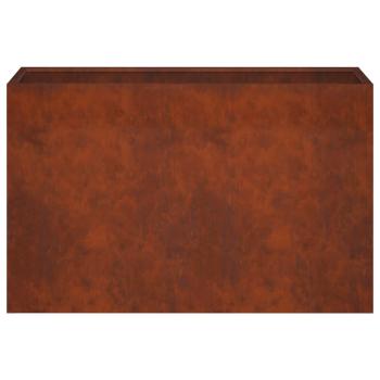Garten-Pflanzgefäß Rostoptik 80 x 30 x 40 cm Wetterfeststahl