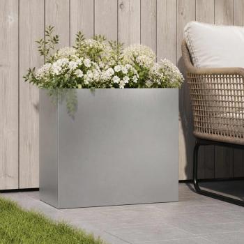 ARDEBO.de - Garten-Pflanzgefäß Silber 50 x 20 x 40 cm Edelstahl