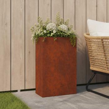 ARDEBO.de - Garten-Pflanzgefäß Rostoptik 50 x 20 x 75 cm Wetterfeststahl