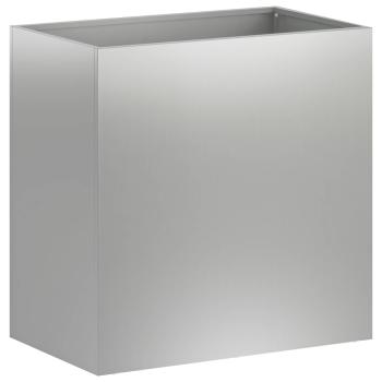 Garten-Pflanzgefäß Silber 50 x 30 x 50 cm Verzinkter Stahl
