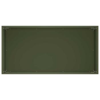 Garten-Pflanzgefäß Olivgrün 60 x 30 x 50 cm Kaltgewalzter Stahl