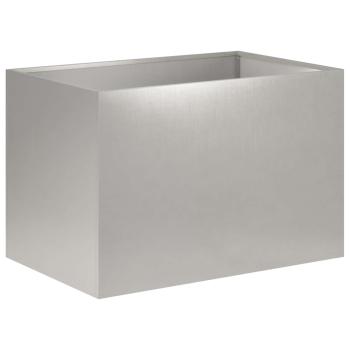 Garten-Pflanzgefäß 2 stk. Silber 50 x 40 x 40 cm Edelstahl