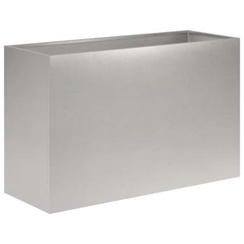 Garten-Pflanzgefäß 2 stk. Silber 80 x 30 x 50 cm Edelstahl